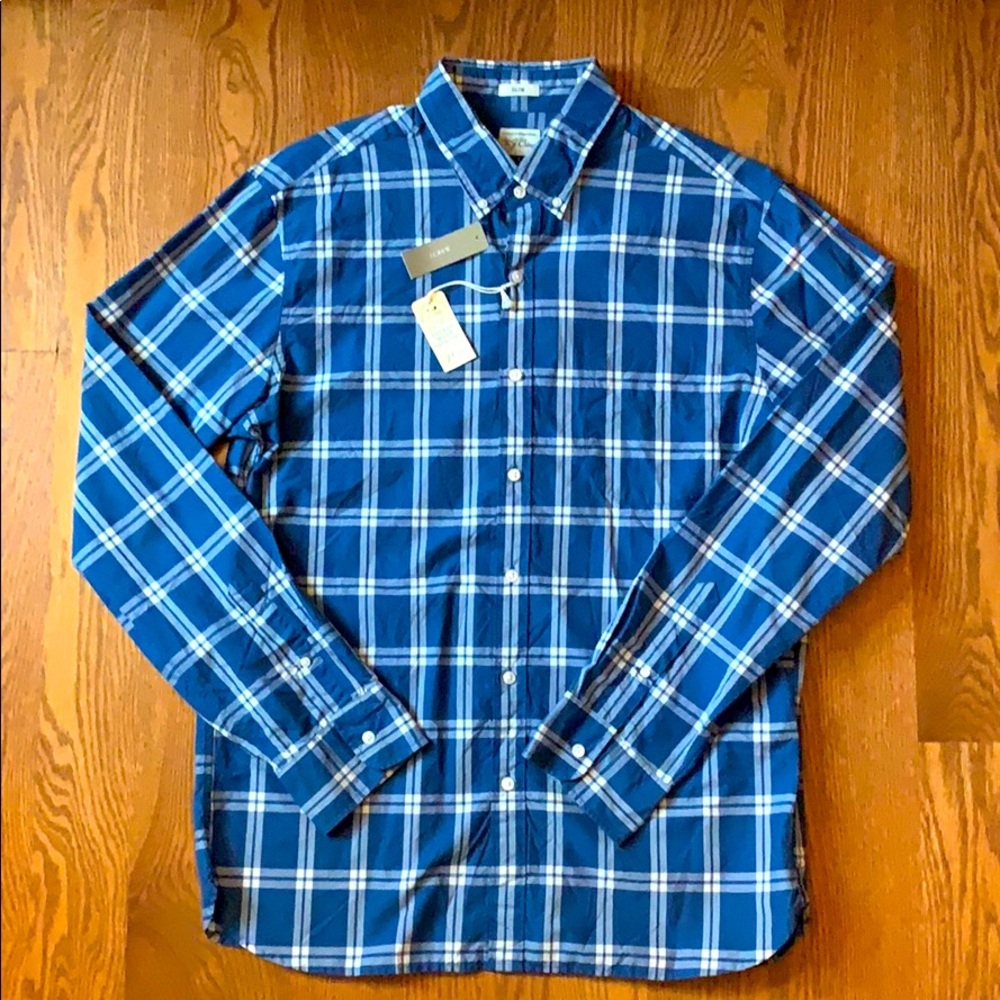 NWT Men’s J.Crew Large Slim Button Down Shirt